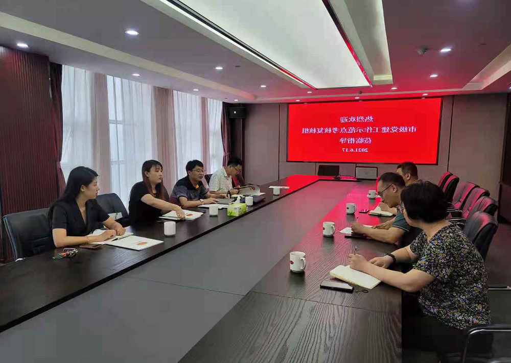 市委构造部到团体展开“市级党建树模点”查核